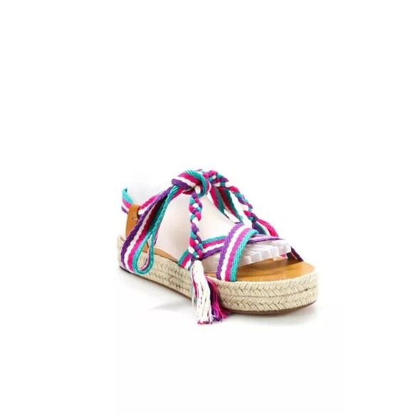 NEW Isabel Marant Women Malay Espadrille Sandals Flatform EU 39 US 9 Pink Purple - Picture 1 of 6